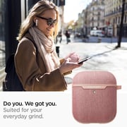 Spigen Urban Fit Designed For Apple Airpods Case Cover For Airpods 2 & 1 [front Led Visible] - Rose Gold