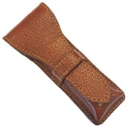 Parker Safety Razor Genuine Leather Double Edge Safety Razor Protective/Travel Case - SADDLE BROWN