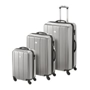 Princess Travellers CUBA Luggage Trolley Bag Silver Set Of 3