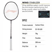 Li-ning Air-force 79 G2 Badminton Racquet Purple/silver Li-ning Air-force 79 G2 Badminton Racquet Purple/silver