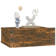 vidaXL Floating Nightstands 2 pcs Smoked Oak 40x30x15cm Engineered Wood vidaXL Floating Nightstands 2 pcs Smoked Oak 40x30x15cm Engineered Wood