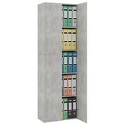 vidaXL Office Cabinet Concrete Grey 60x32x190 cm Engineered Wood vidaXL Office Cabinet Concrete Grey 60x32x190 cm Engineered Wood