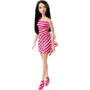 Barbie T7580 Glitz Doll - Striped Dress (Pink)  Toy