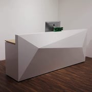 Mahmayi Piramide D2-C0212 Ultra Modern Reception Desk (White) Mahmayi Piramide D2-C0212 Ultra Modern Reception Desk (White)