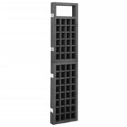 Vidaxl 3-panel Room Divider/trellis Solid Fir Wood Black 121x180 Cm Vidaxl 3-panel Room Divider/trellis Solid Fir Wood Black 121x180 Cm