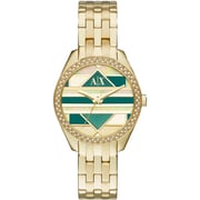 Armani Exchange Sarena Gold Stainless Steel Women Watch AX5527 Armani Exchange Sarena Gold Stainless Steel Women Watch AX5527