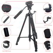 Coopic Cp-vt05 Iii, Foldable Tripod With Max Height 190cm/74.80inch With Horizontal Fluid Pan Head For Camera And Camcorder Photography Load Up To 5kg. Coopic Cp-vt05 Iii, Foldable Tripod With Max Height 190cm/74.80inch With Horizontal Fluid Pan Head For Camera And Camcorder Photography Load Up To 5kg.