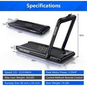 Sparnod Fitness 2 in 1 Foldable Treadmill For Home Come Under Desk Walking Pad- STH-3030 (4 HP Peak) Sparnod Fitness 2 in 1 Foldable Treadmill For Home Come Under Desk Walking Pad- STH-3030 (4 HP Peak)