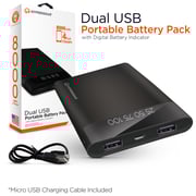 HyperGear Universal Dual USB Portable LED Power Bank 8000mAh HyperGear Universal Dual USB Portable LED Power Bank 8000mAh