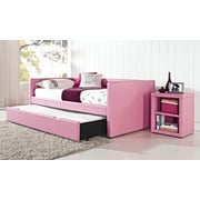 Lindsey Twin Daybeds with Trundle Beds with Mattresses in Choice of Colour Day Bed Pink