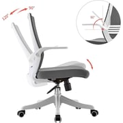 Mahmayi Ergonomic Office Chair, Swivel Desk Chair Height Adjustable Mesh Back Computer Chair With Lumbar Support, 90 Flip-up Armrest (grey)
