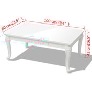 vidaXL Coffee Table 100x60x42 cm High Gloss White vidaXL Coffee Table 100x60x42 cm High Gloss White