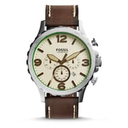 Fossil Nate Chronograph Brown Leather Watch For Men