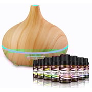 Essential Oils Diffuser, 300ml Cool Mist Humidifier for Office, Room, Auto Shut-Off, 4 Modes Time Setting, 7 Color with 8 Bottles Innoo Tech Essential Oils Essential Oils Diffuser, 300ml Cool Mist Humidifier for Office, Room, Auto Shut-Off, 4 Modes Time Setting, 7 Color with 8 Bottles Innoo Tech Essential Oils