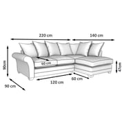 Galaxy Design Elliott Series L Shape Sofa Grey Galaxy Design Elliott Series L Shape Sofa Grey