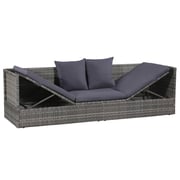 Vidaxl Garden Bed Grey 200x60 Cm Poly Rattan Vidaxl Garden Bed Grey 200x60 Cm Poly Rattan