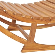vidaXL Rocking Sun Lounger with Cushion Solid Teak Wood vidaXL Rocking Sun Lounger with Cushion Solid Teak Wood