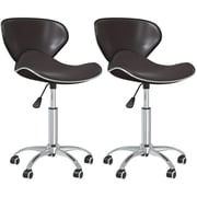 Vidaxl Swivel Dining Chairs 2 Pcs Brown Faux Leather Vidaxl Swivel Dining Chairs 2 Pcs Brown Faux Leather