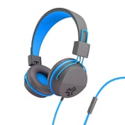 JLab JBuddies Studio Wired On Ear Kids Headset Graphite Blue