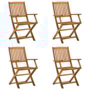 vidaXL Folding Outdoor Chairs 4 pcs Solid Acacia Wood vidaXL Folding Outdoor Chairs 4 pcs Solid Acacia Wood
