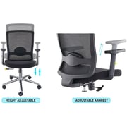 Mahmayi Sleekline T01B Office Chair Mesh Ergonomic Chair For Office Cabin, Bay, Cubicle Swivel Castor Wheels Adjustable Office Chair With Headrest (Medium Back)