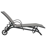 vidaXL Sun Lounger Steel and Textilene vidaXL Sun Lounger Steel and Textilene