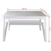 vidaXL 5 Piece Dining Set White vidaXL 5 Piece Dining Set White
