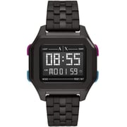 Armani Exchange Shell Black Stainless Steel Digital Men Watch AX2952 Armani Exchange Shell Black Stainless Steel Digital Men Watch AX2952
