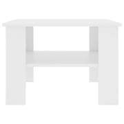vidaXL Coffee Table White 60x60x42 cm Engineered Wood vidaXL Coffee Table White 60x60x42 cm Engineered Wood