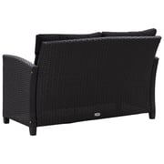 Vidaxl 6 Piece Garden Sofa Set With Cushions Poly Rattan Black Vidaxl 6 Piece Garden Sofa Set With Cushions Poly Rattan Black