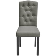 vidaXL 2 Dining Chairs Fabric Upholstery Dark Grey vidaXL 2 Dining Chairs Fabric Upholstery Dark Grey