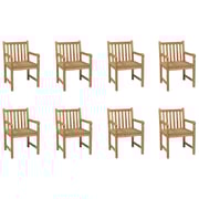 vidaXL Outdoor Chairs 8 pcs Solid Teak Wood vidaXL Outdoor Chairs 8 pcs Solid Teak Wood