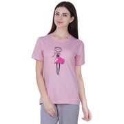 Soko Mesh Ladies Pyjama Set Pink/Grey Large