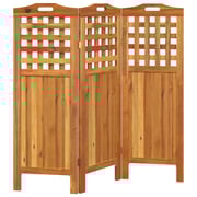 vidaXL 3-Panel Room Divider 121.5x2x115 cm Solid Wood Acacia vidaXL 3-Panel Room Divider 121.5x2x115 cm Solid Wood Acacia