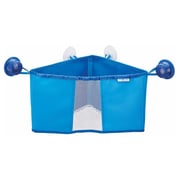 InterDesign Kids Neoprene Corner Bathroom Shower Caddy Basket Baby Bath Toy Organizer - Blue ID09520ES