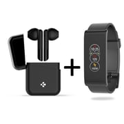 MyKronoz ZeBuds TWS Wireless Earbuds with Charging Case + MyKronoz ZeFit4HR Activity & Heart Rate Tracker with Color Touchscreen