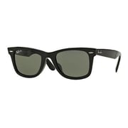 Ray Ban Wayfarer Black Plastic Polarized Unisex Sunglasses RB2140F-901/58-52
