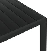 vidaXL Garden Table Black 150x90x74 cm Aluminium and WPC vidaXL Garden Table Black 150x90x74 cm Aluminium and WPC