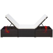 Vidaxl Sun Lounger With Cushion Poly Rattan Brown Vidaxl Sun Lounger With Cushion Poly Rattan Brown