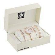 Anne Klein Rose Gold Metal Quartz Watch & Bracelet Women