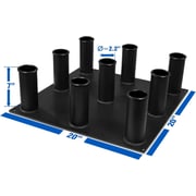 ULTIMAX Bar Holder Barbell Holder 9 Bars Vertical Storage Display Rack for Olympic Bar