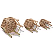 vidaXL Garden Stools 3 pcs Bamboo vidaXL Garden Stools 3 pcs Bamboo