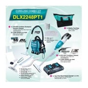 Makita DLX2248PT1 18V Li-Ion Vacuum Cleaner Combo Kit