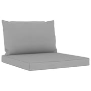 Vidaxl Pallet Sofa Cushions 2 Pcs Grey Fabric Vidaxl Pallet Sofa Cushions 2 Pcs Grey Fabric