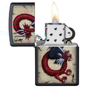 Zippo 29840 218 Dragon Ace Design Black Matte Windproof Lighter Zippo 29840 218 Dragon Ace Design Black Matte Windproof Lighter