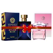 Versace Bright Crystal Perfume For Women 90ml Eau de Toilette + Versace Dylan Blue Perfume For Men 100ml Eau de Toilette Versace Bright Crystal Perfume For Women 90ml Eau de Toilette + Versace Dylan Blue Perfume For Men 100ml Eau de Toilette