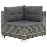 Vidaxl 10 Piece Garden Lounge Set With Cushions Poly Rattan Grey Vidaxl 10 Piece Garden Lounge Set With Cushions Poly Rattan Grey