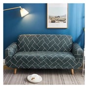 Three Seater Sofa Cover Geometric Design Multicolor 190-230cm
