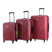 Princess Travellers GENEVA Luggage Trolley Bag With Built in Scale & Power Bank Silver Set Of 3
