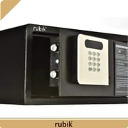 Buy Rubik Electronic Hotel Safe Box with key and Digital Lock (42x20x37cm) Black Online in UAE